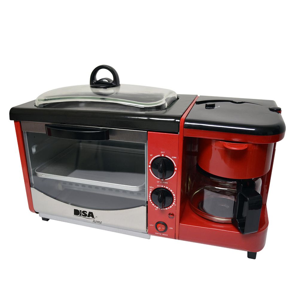 Horno Eléctrico 3 En 1 Disa Home Rojo 19190005 - El Bodegon