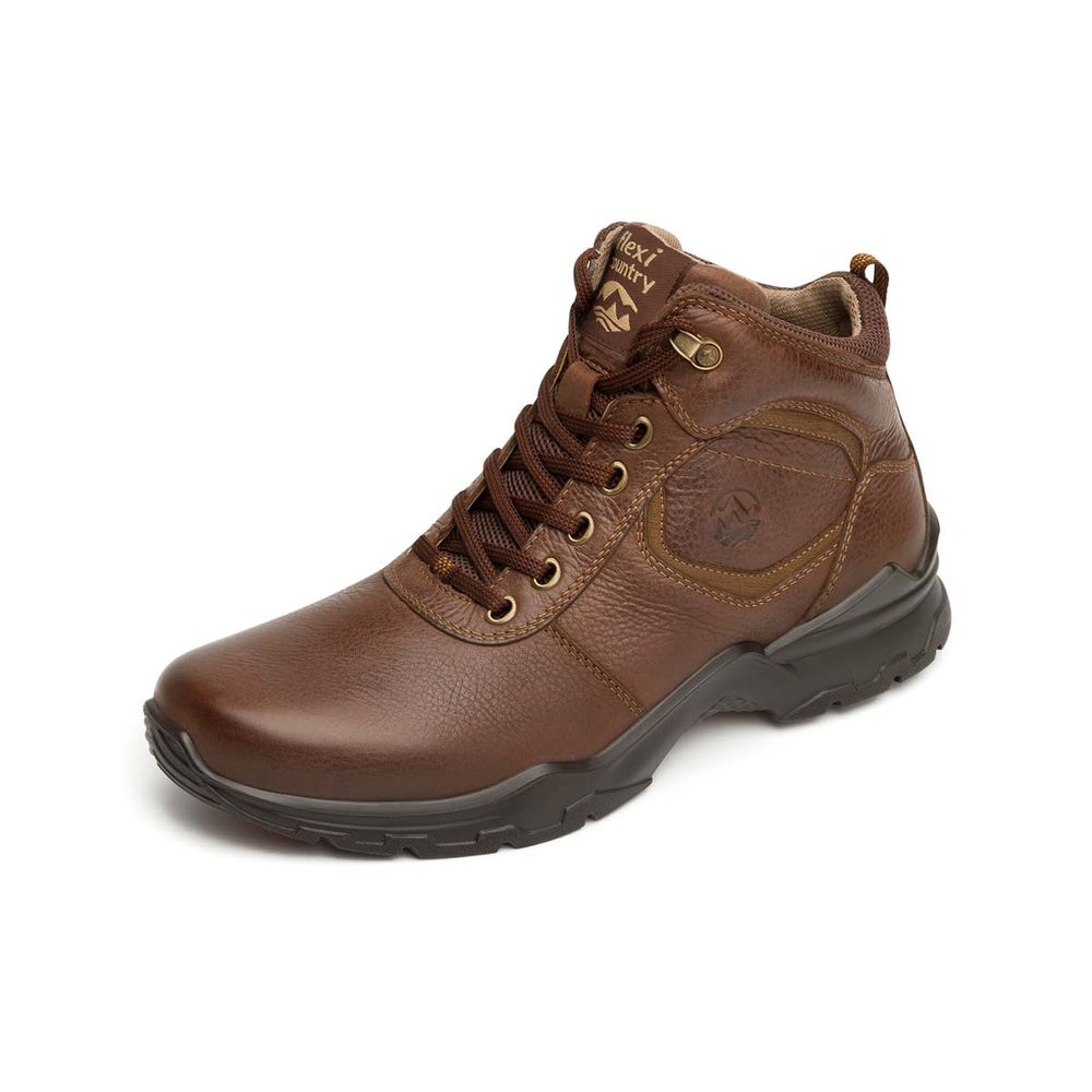 Bota Casual Flexi Chocolate 77802 Sheldon - lamarinamx
