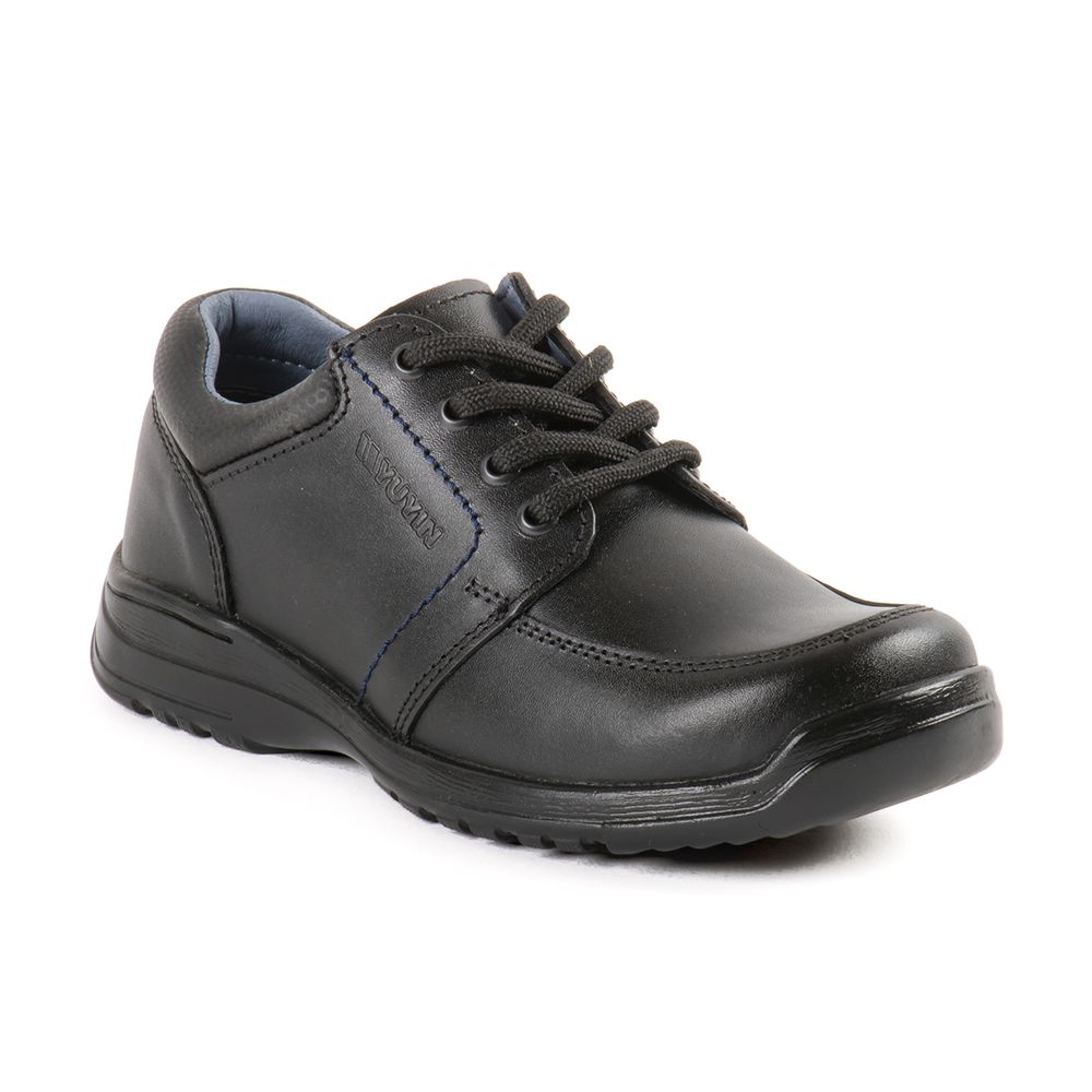 Zapato Escolar Con Agujeta Para Niño Yuyin Negro 29142 - lamarinamx