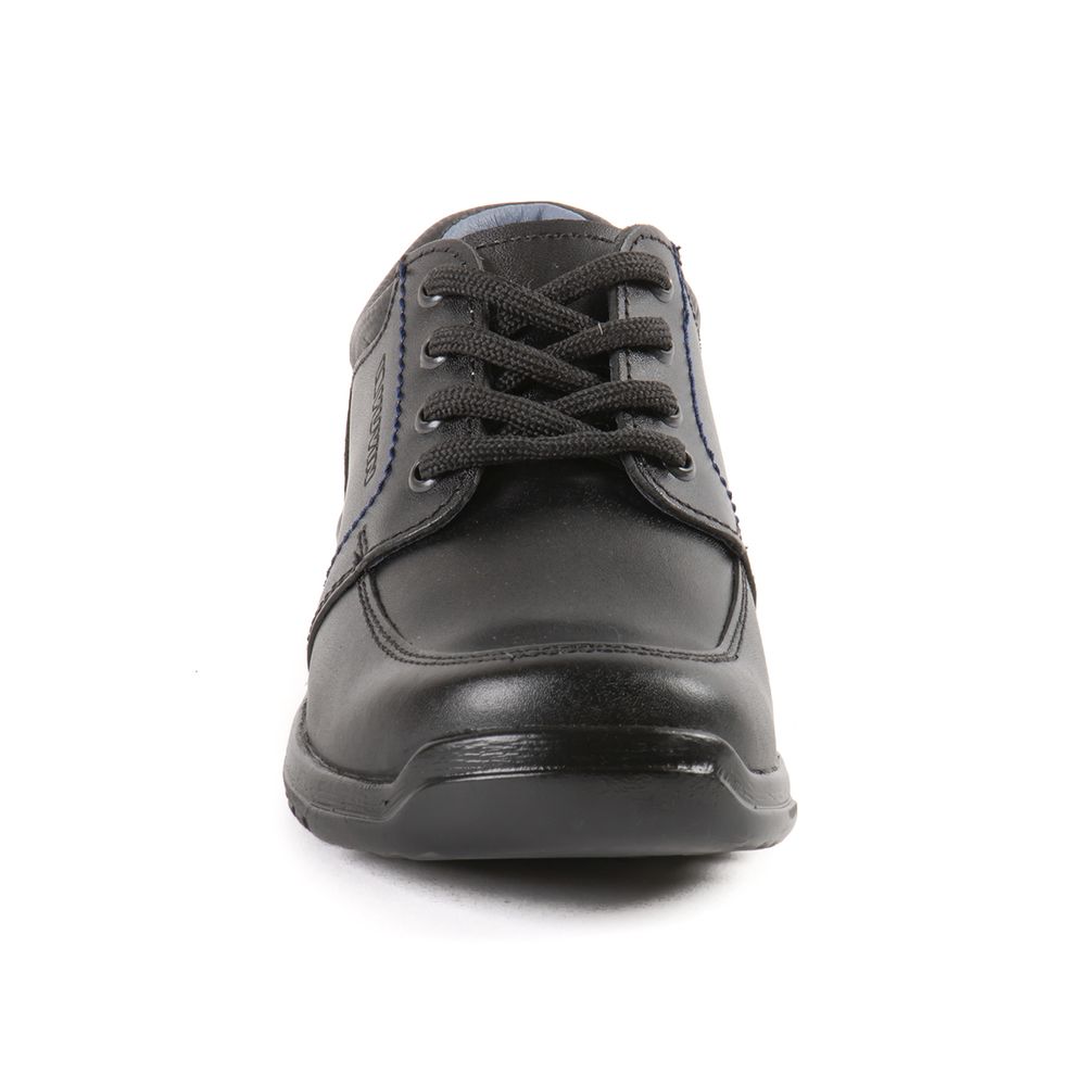Zapato Escolar Con Agujeta Para Niño Yuyin Negro 29142 - lamarinamx