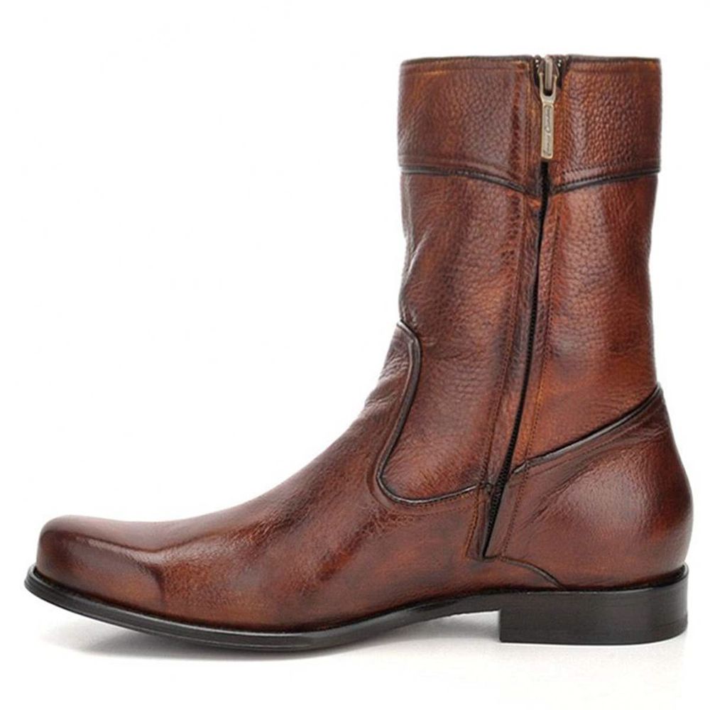 Bota De Vestir Caballero Franco Cuadra Almendra G08VNVN - lamarinamx