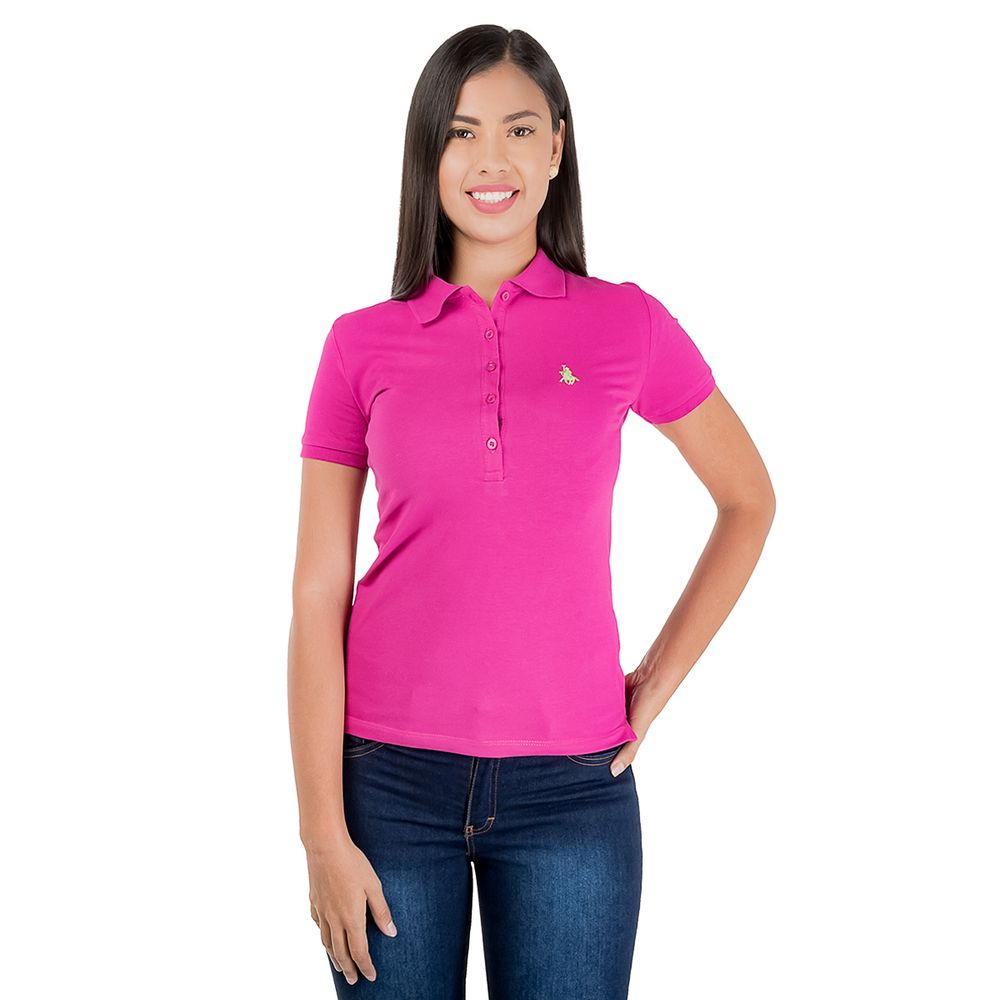 Playera Polo Para Dama Polo Club Fiusha 10101 - lamarinamx