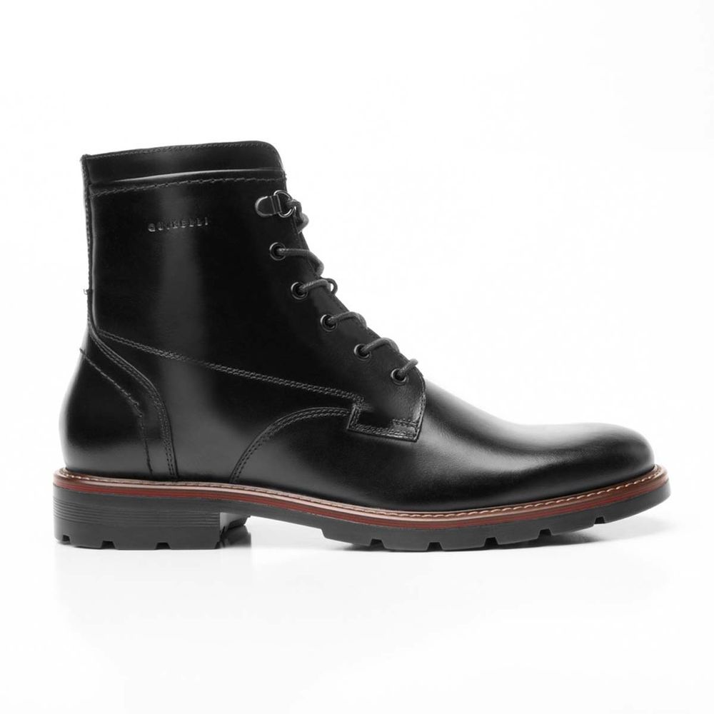 Bota Casual Para Caballero Quirelli Cristóbal Negro 88609 - lamarinamx