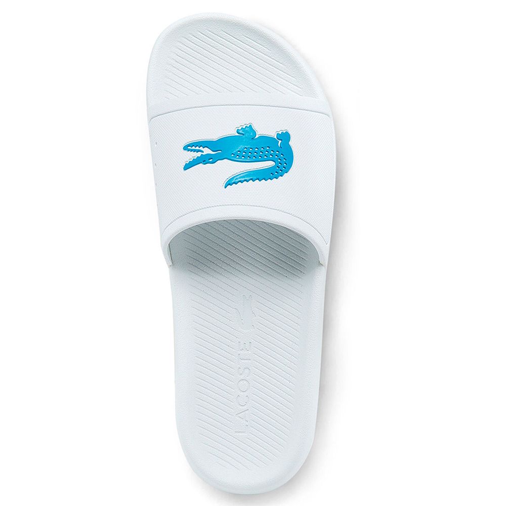 Sandalia Casual Para Caballero Lacoste Blanco - Azul 742CMA00341T3 -  lamarinamx