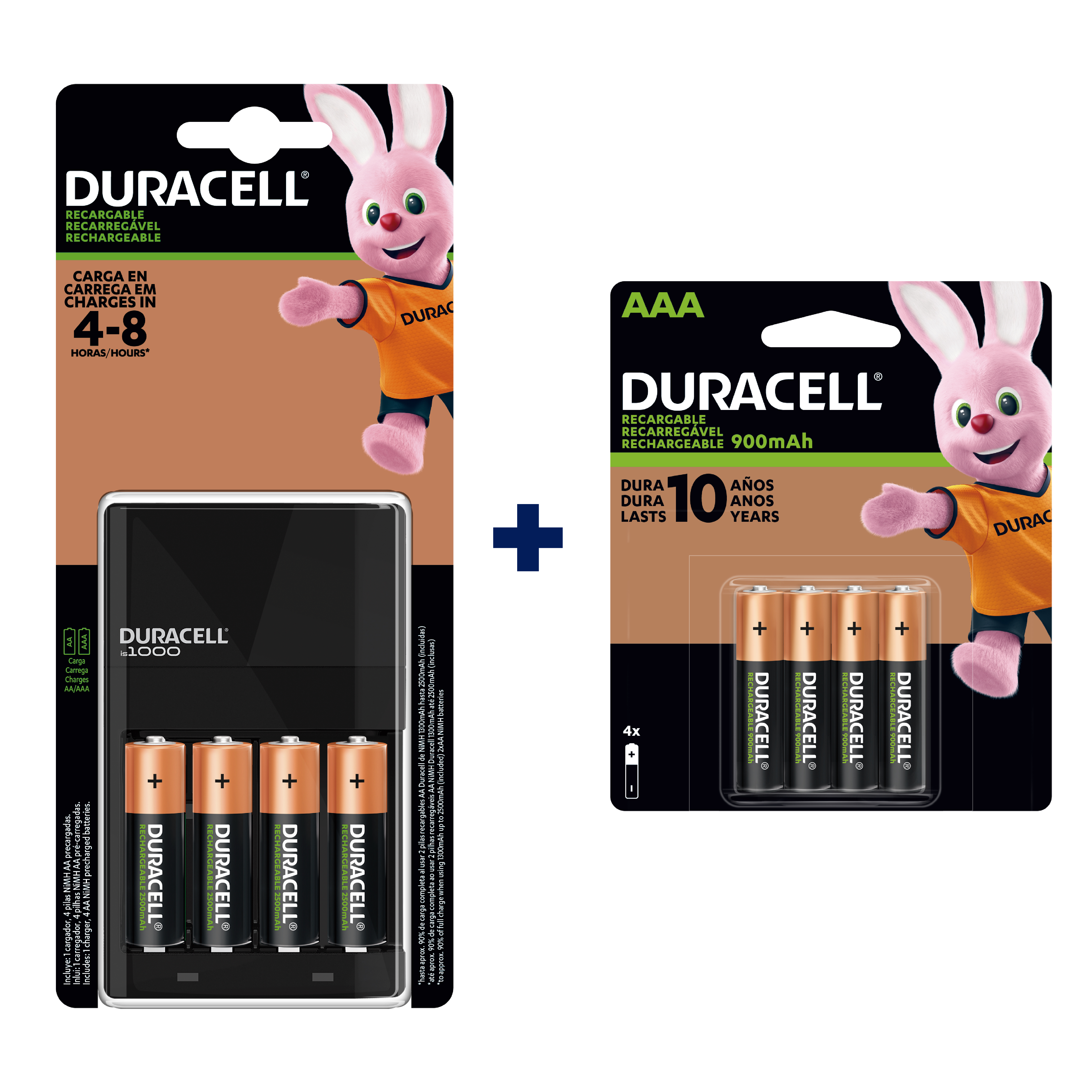 Pilas Recargables Baterías AAA MITZU 4 piezas AAA 850 mAh